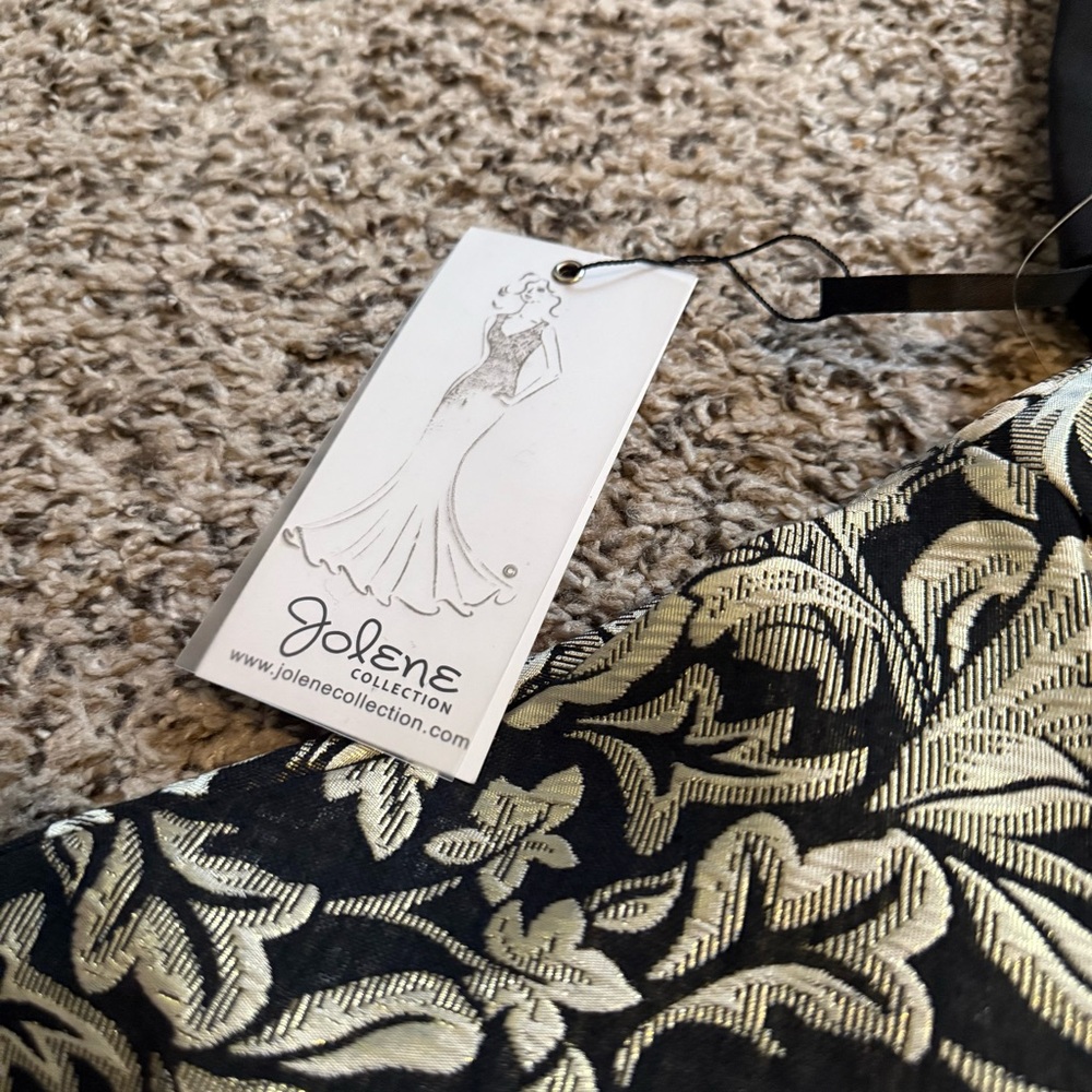 Jolene Formal Two Piece Retro Dress Set Black Off the Shoulder Sweetheart Neck 6 - Picture 9 of 16